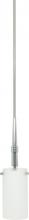  60/3864 - 1-Light Mini Pendant Light Fixture in Polished Chrome Finish with White Opal Glass and (1) 13W GU24