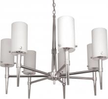  60/3866 - Jet ES - 7 Light 30 " Chandelier w/ Satin White Glass - (7) 13w GU24 Lamps Included