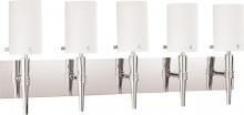  60/3870 - Jet ES - 5 Light Wall Vanity w/ Satin White Glass - (5) 13w GU24 Lamps Included