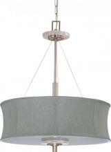  60/3874 - Madison ES - 4 Light Pendant w/ Grey Fabric Shade - (4) 13w GU24 Lamps Included