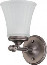  60/4011 - 1-Light Vanity Light Fixture in Aged Pewter Finish with Frosted Etched Glass