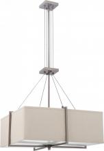  60/4067 - Logan ES - 2 Light Square Pendant w/ Khaki Fabric Shade- (2) 13w GU24 Lamps Included
