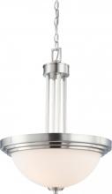 60/4106 - Harmony - 3 Light Pendant w/ Satin White Glass
