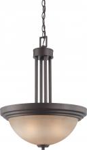 60/4126 - Harmony - 3 Light Pendant w/ Saffron Glass