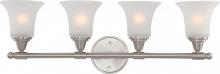  60/4144 - Surrey - 4 Light Vanity with Frosted Glass - Brushed Nickel Finish