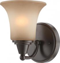  60/4161 - 1-Light Vanity Fixture in Vintage Bronze Finish with Auburn Beige Glass