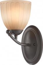  60/4221 - Carousel - 1 Light Vanity Fixture w/ Auburn Beige Glass