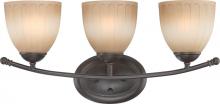  60/4223 - Carousel - 3 Light Vanity Fixture w/ Auburn Beige Glass