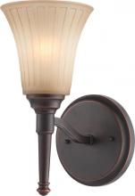  60/4241 - 1-Light Vanity Light Fixture in Georgetown Bronze Finish with Sienna Glass