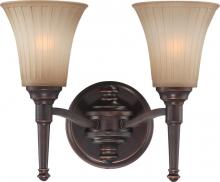 60/4242 - 2-Light Vanity Light Fixture in Georgetown Bronze Finish with Sienna Glass