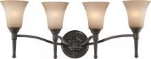  60/4244 - 4-Light Vanity Light Fixture in Georgetown Bronze Finish with Sienna Glass