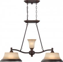  60/4254 - Franklin - 2 Light Trestle Fixtue w/ Sienna Glass