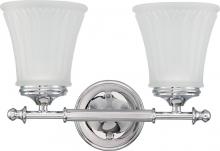  60/4262 - Teller - 2 Light Vanity with Frosted Etched Glass - Polished Chrome Finish