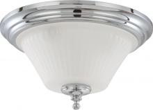  60/4272 - Teller - 3 Light Flush Dome with Frosted Etched Glass - Polished Chrome Finish