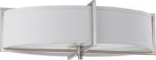  60/4349 - 6-Light Large Flush Mount Ceiling Light Fixture in Brushed Nickel Finish with Slate Gray
