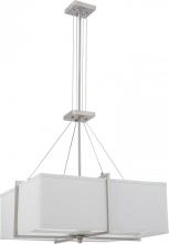  60/4367 - Logan ES - 2 Light Square Pendant w/ Slate Gray Fabric Shade- (2) 13w GU24 Lamps Incl.
