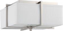  60/4368 - Logas ES - 2 Light Square Flush w/ Slate Gray Fabric Shade - (2) 13w GU24 Lamps Incl.