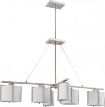  60/4471 - Portia - 6 Light Oval Flush w/ Slate Gray Fabric Shade