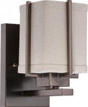  60/4481 - Logan - 1 Light Vanity w/ Khaki Fabric Shade - (1) 13w GU24 Lamp Included