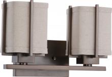  60/4482 - Logan - 2 Light Vanity w/ Khaki Fabric Shade - (2) 13w GU24 Lamps Included