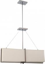  60/4485 - Logan - 4 Light Square Pendant w/ Khaki Fabric Shade - (4) 13w GU24 Lamps Included