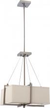  60/4486 - Logan - 2 Light Square Pendant w/ Khaki Fabric Shade- (2) 13w GU24 Lamps Included