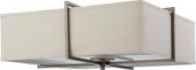  60/4489 - Logan - 6 Light Square Flush w/ Khaki Fabric Shade - (6) 13w GU24 Lamps Included