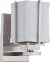  60/4501 - Logan - 1 Light Vanity w/ Slate Gray Fabric Shade - (1) 13w GU24 Lamp Included