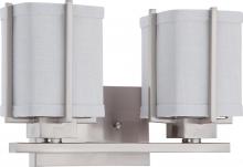  60/4502 - Logan - 2 Light Vanity w/ Slate Gray Fabric Shade - (2) 13w GU24 Lamps Included