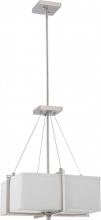  60/4506 - Logan - 2 Light Square Pendant w/ Slate Gray Fabric Shade- (2) 13w GU24 Lamps Incl.