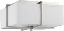  60/4508 - Logan - 2 Light Square Flush w/ Slate Gray Fabric Shade - (2) 13w GU24 Lamps Incl.