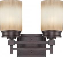  60/4602 - Wright - 2 Light Vanity Fixture w/ Amaretto Glass