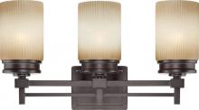  60/4603 - Wright - 3 Light Vanity Fixture w/ Amaretto Glass
