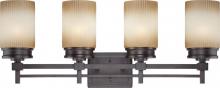  60/4604 - Wright - 4 Light Vanity Fixture w/ Amaretto Glass