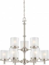  60/4649 - Decker - 9 Light Chandelier w/ Clear & Frosted Glass