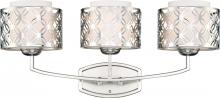 60/4663 - Margaux - 3 Light Vanity Fixture w/ Satin White Glass