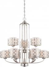  60/4669 - Margaux - 9 Light Chandelier w/ Satin White Glass