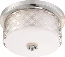  60/4671 - Margaux - 2 Light Flush Dome Fixture w/ Satin White Glass