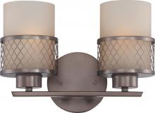  60/4782 - Fusion - 2 Light Vanity Fixture w/ Russet Glass