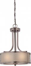  60/4786 - Fusion - 3 Light Pendant w/ Russet Glass