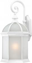  60/4981 - 1-Light 16" Outdoor Wall Sconce in White Finish with Frosted Beveled Glass and (1) 18W GU24 Base