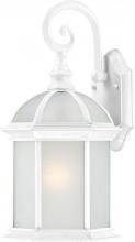  60/4984 - 1-Light 19" Outdoor Wall Sconce in White Finish with Frosted Beveled Glass and (1) 26W GU24 Base
