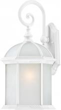  60/4987 - 1-Light 26" Outdoor Wall Lantern in White Finish with Frosted Glass and (1) 26W GU24 Base Light