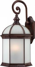  60/4988 - 1-Light 26" Outdoor Wall Lantern in Rustic Bronze Finish with Frosted Glass and (1) 26W GU24