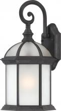  60/4989 - 1-Light 26" Outdoor Wall Lantern in Textured Black Finish with Frosted Glass and (1) 26W GU24