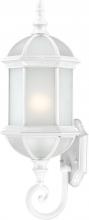  60/4991 - 1-Light 22" Outdoor Wall Lantern in White Finish with Frosted Glass and (1) 18W GU24 Base Light