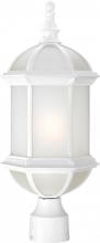  60/4994 - 1-Light 19" Outdoor Post Lantern in White Finish with Frosted Glass and (1) 18W GU24 Base Light