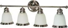  60/509 - 4-Light Vanity Fixture in Smoked Nickel Finish with Satin Frosted Glass and (4) 13W GU24 Bulbs