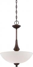  60/5138 - Patton - 3 Light Pendant with Frosted Glass - Prairie Bronze Finish