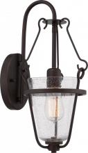  60/5281 - 1-Light Wall Mounted Light Fixture in Copper Espresso Finish with Clear Seeded Glass